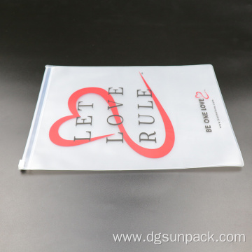 Frosted Printing Logo CPE Packaging Zipper Lock Bag